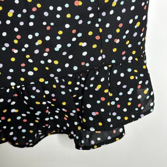 Lucy & Dity Urban Outfitters Womens Polka Dot Mini Dress Size S Black Multi NWOT - Picture 8 of 10